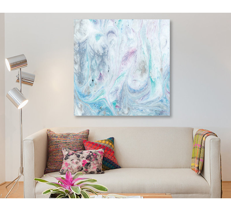«Marble III», reproduction de peinture à l'huile sur toile tendue, H 12 po x l 12 po x P 1,5 po, Toile tendue, Pas de tapis