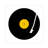 Entertainment Yellow Abstract Vinyl Square-2002058853