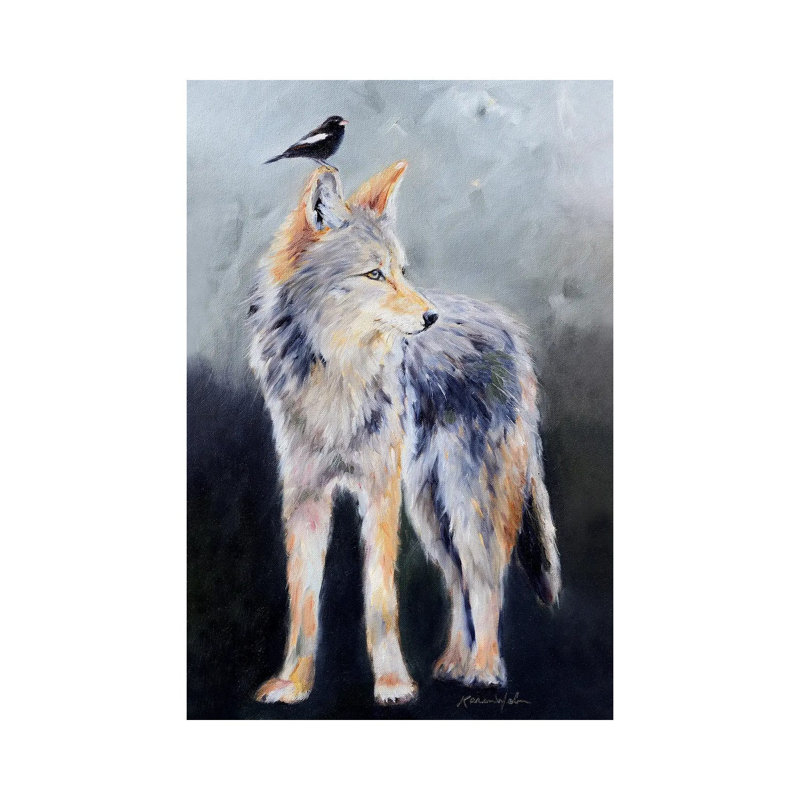 Coyote Spirit by Karen Weber - Wrapped Canvas Painting, 66.04 cm H x 45.72 cm W