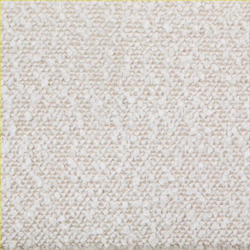 Chaise d'appoint rembourrée Mckinley Boucle, White