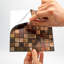 Marquina Metallic Marble Mosaic Wall Tile Sticker Set 15cm x 15cm -491270281