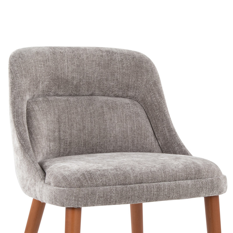 Chaise Rina - ensemble de 2, Gris, Noyer
