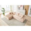 Velours côtelé en forme de L Boneless modulaire avec méridienne beige et confortable