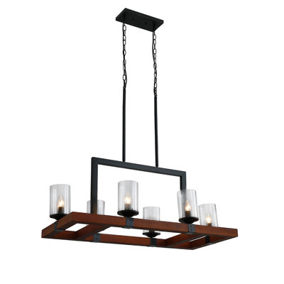 Luminaire suspendu 6 lumières pour îlot de cuisine