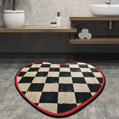 Antibacterial Bathmat, 100% Polyester, 55.1 Inch Diameter | Non-Slip Underside, Pile Height: 0.4 Inches, 700 Grams per Square Metre | Machine Washable, Durable & Stylish for Bathroom Safety and Comfort