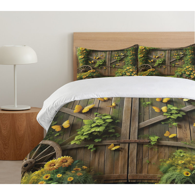 Rustic Duvet Cover, King Duvet Cover + 2 Standard Shams