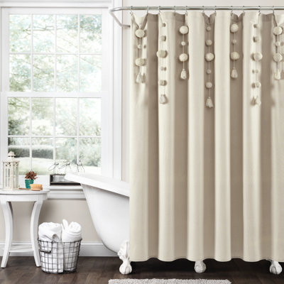 Rideau de douche simple en lin
