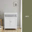 Armoire de rangement pour salle de bain avec portes à double volet