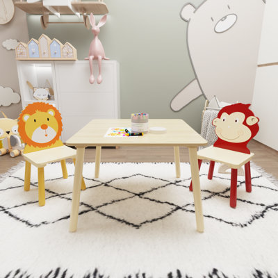 Hedon Kids 3 Piece Play Or Activity Table and Chair Set