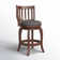 Morgan Swivel Upholstered Counter Stool with Solid Wood Frame