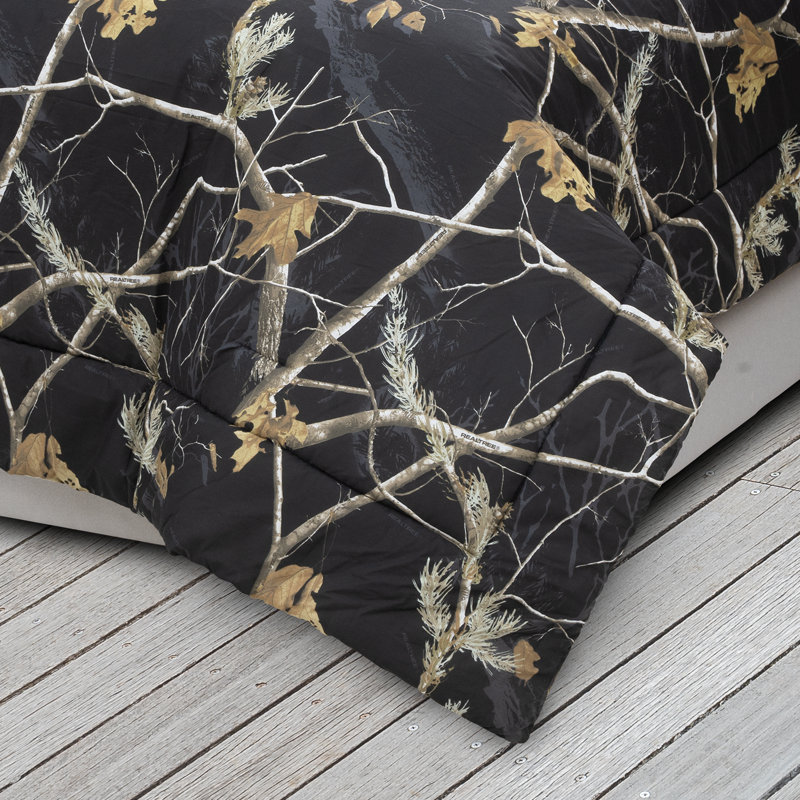 Ensemble d'édredon 100% camouflage Camo Realtree AP Camo, Simple, Noir