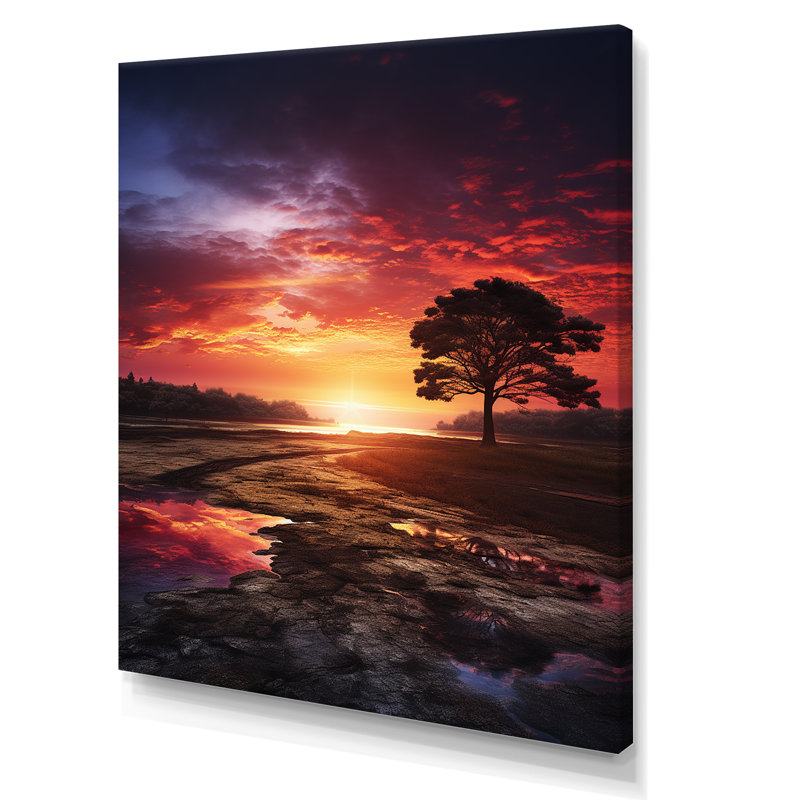 «Bakersville Sunrise a New Startning», reproduction sur toile, H 32 po x l 24 po x P 1 po, Toile tendue