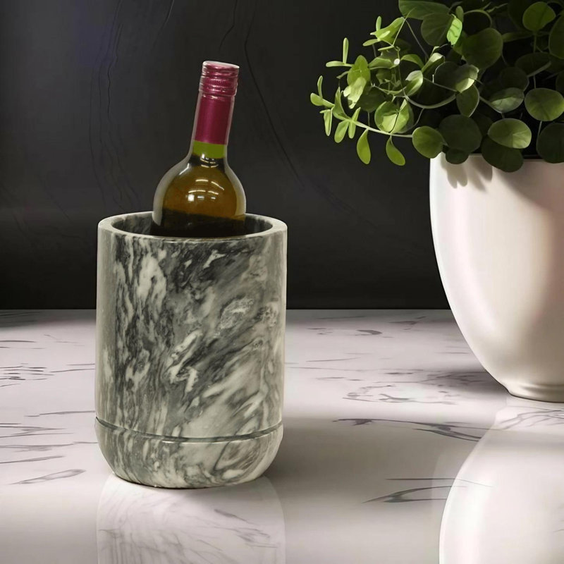 Vase en marbre pour refroidisseur à vin, Noir, noir, noir, noir