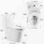 Toilette monobloc 1,1 / 1,6 GPF allongée à hauteur de confort très grande, certifiée CUPC, certifié Watersense, céramique, couleur blanche, siège à fermeture en douceur