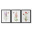 Wildflower Botanical I - Toile tendue avec châssis sur mesure - 3 pièces