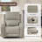 Leather Power Lift Recliner with Pocket and Lumbar Pillow-372809230