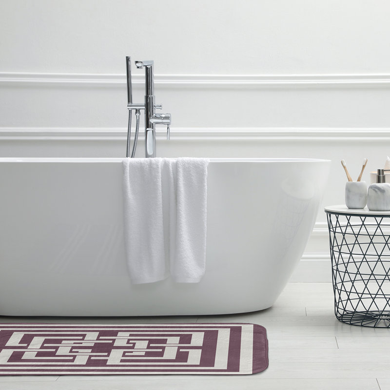 Tapis de bain Nantucket, L 17 po x L 24 po, Mauve