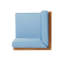 FAUTEUIL DE COIN BRAVA B-dossier, bleu-450535393