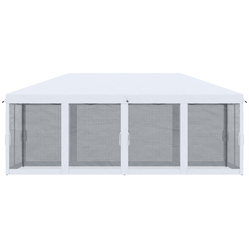 Auvent avec moustiquaire 10 pi x 20 pi Outsunny, Crème