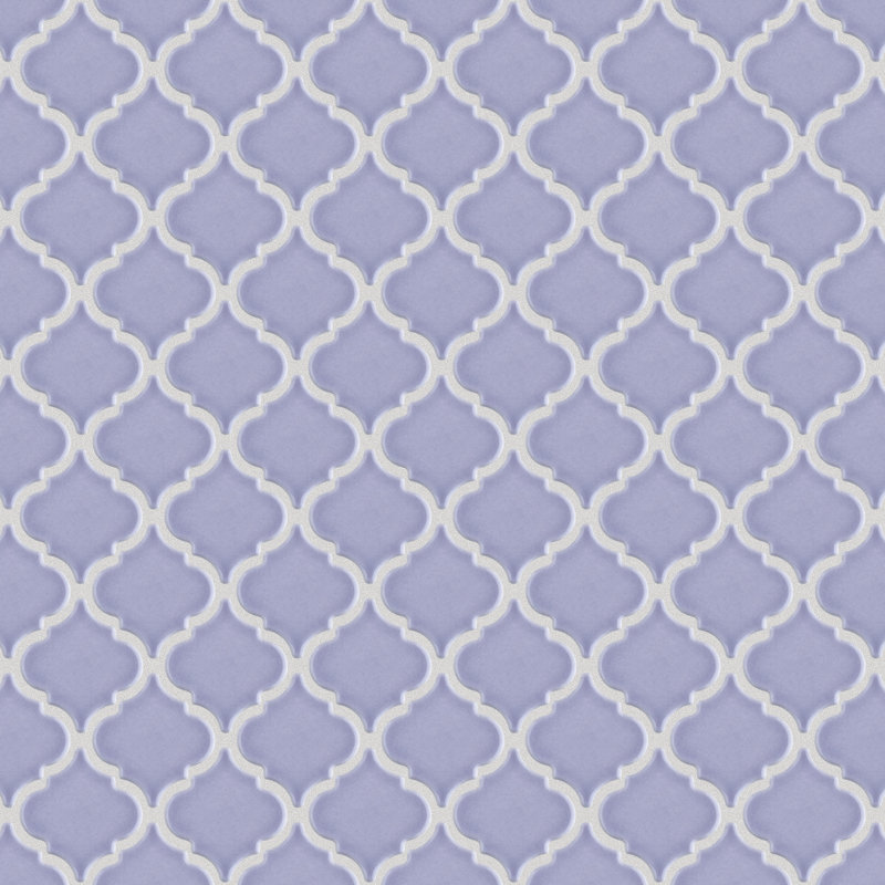 Carreau de mosaïque de porcelaine pour plancher et mur 12-3 / 8 "x 12-3 / 8" Hudson Tangier, Mauve
