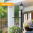 Modern Black Dusk To Dawn Outdoor Pier Mount Light with Tempered Glass