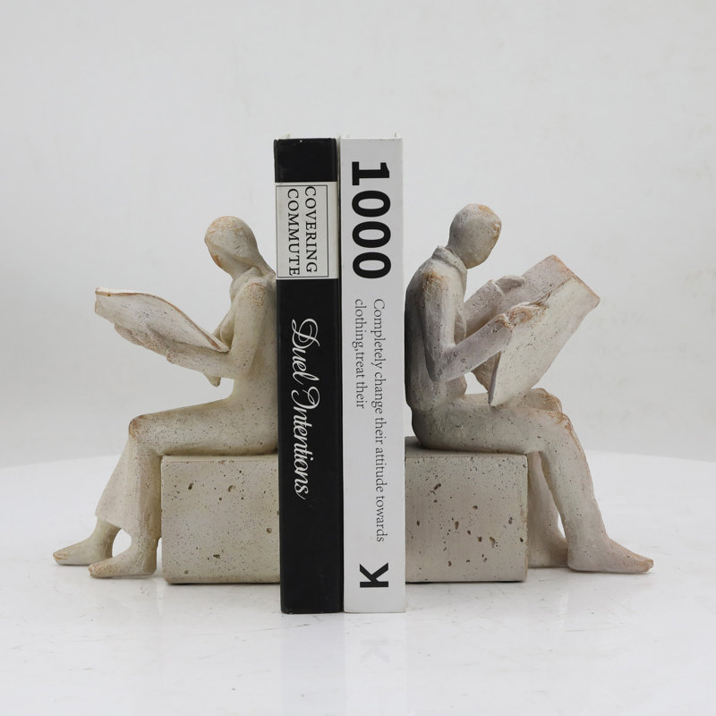 Abstract Man And Lady Bookends, Set Of 2