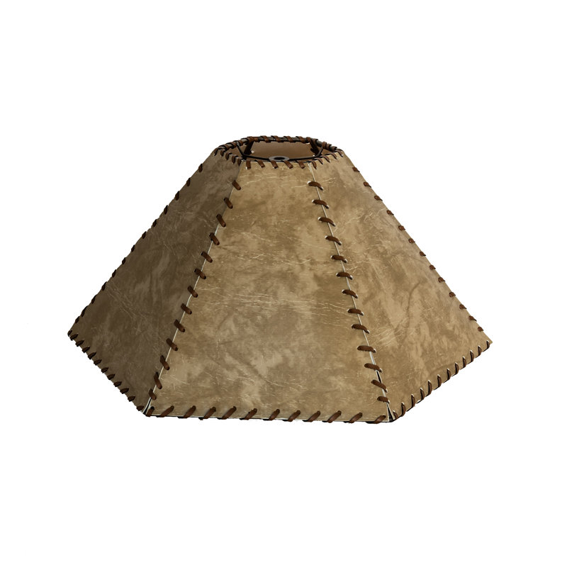 16" Wide Fabric & Rawhide Shade
