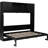 Black Full Size Bed With 3 Storage Cabinets For Sunglasses And Wallets, Reliable Pine Wood Build, Folding Tiny Homes Bed, X-Shaped Embellishment, Solid Wood, Easy To Up