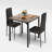Ergonomic Leather 3-Piece Dining Set - Water-Resistant, Space-Saving For Small Spaces-516323144