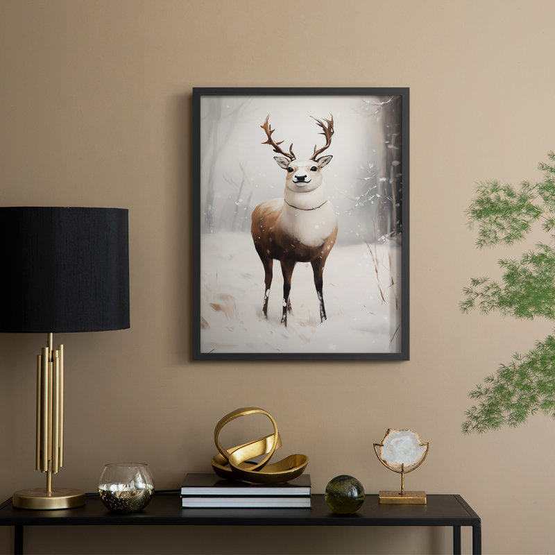 Art des Fêtes de Noël - série 2-CCDCLXXIV, reproduction encadrée - bois massif, H 15 po x l 12 po, Noir
