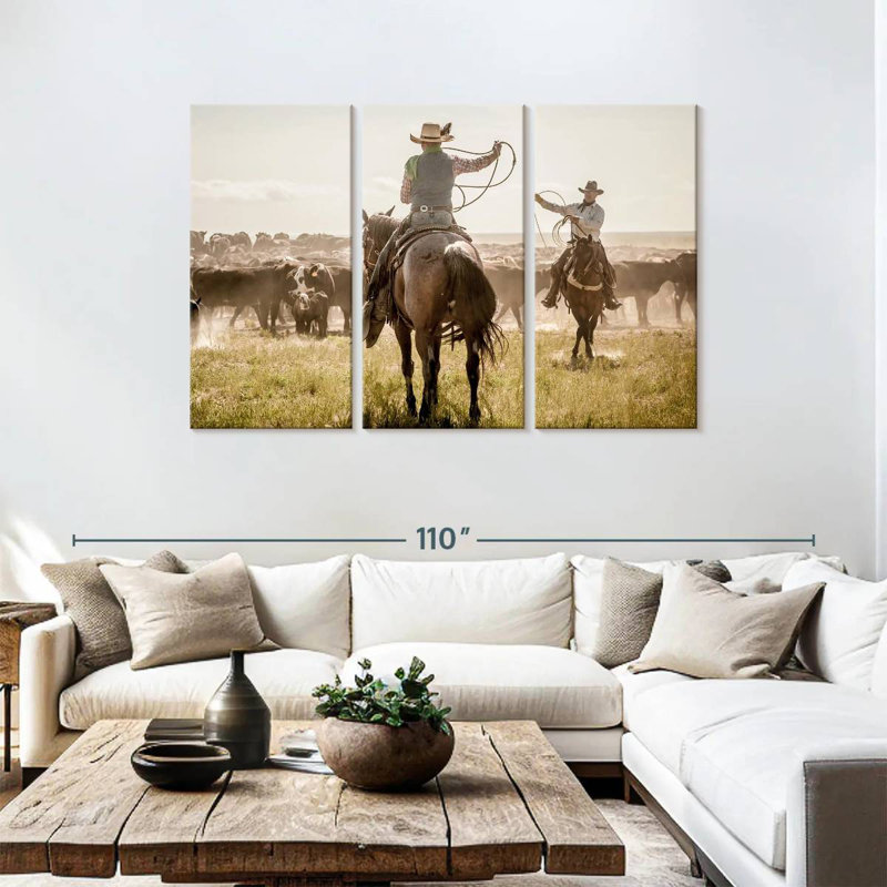 Brampt Cattle Drive Day, 48" H x 74" W