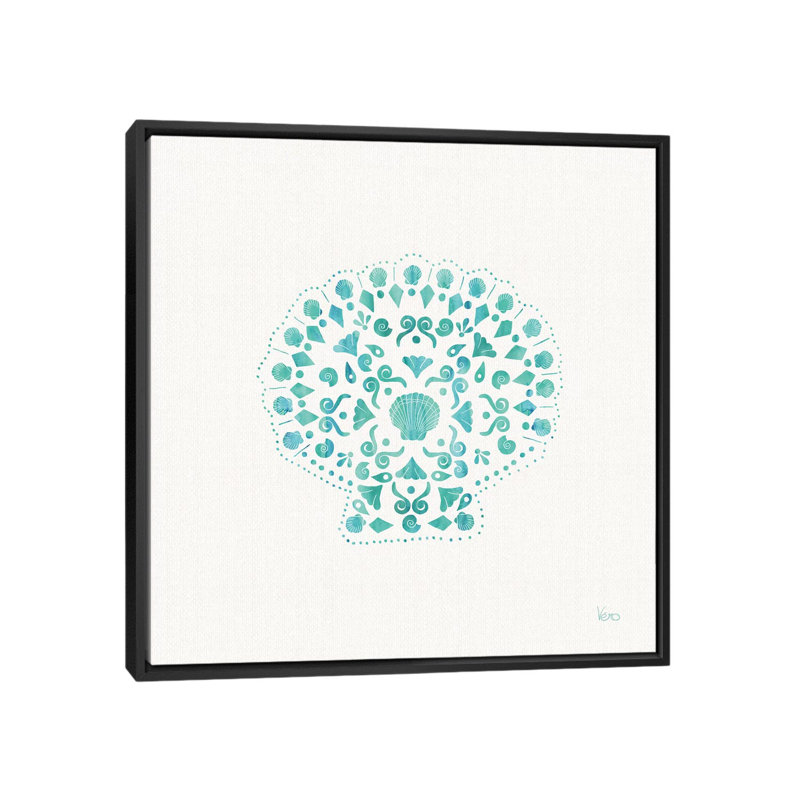 « sea charmes iii-bleu-vert, pas de mots » par veronique charron, reproduction d’impression sur toile tendue, Pas de tapis