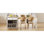 82.7 Inch Kitchen Island With Extendable Dining Table For 4-6 Person, Kitchen Table With Double-Sized Storage, Power Outlet, Kitchen Island With Storage 2 Drawers 2 Side Open Shelves
