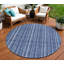 Tapis intérieur lavable rayé 8 po Denim