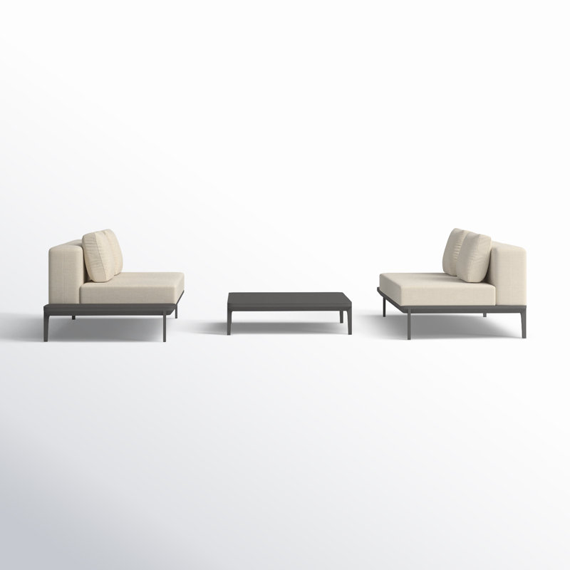 Filmore 4 - Person Modular Patio Conversation Sets with Cushions
