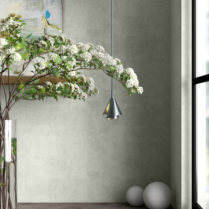 Mobius 1 - Light 5" Wide Single Pendant, Modern Brass