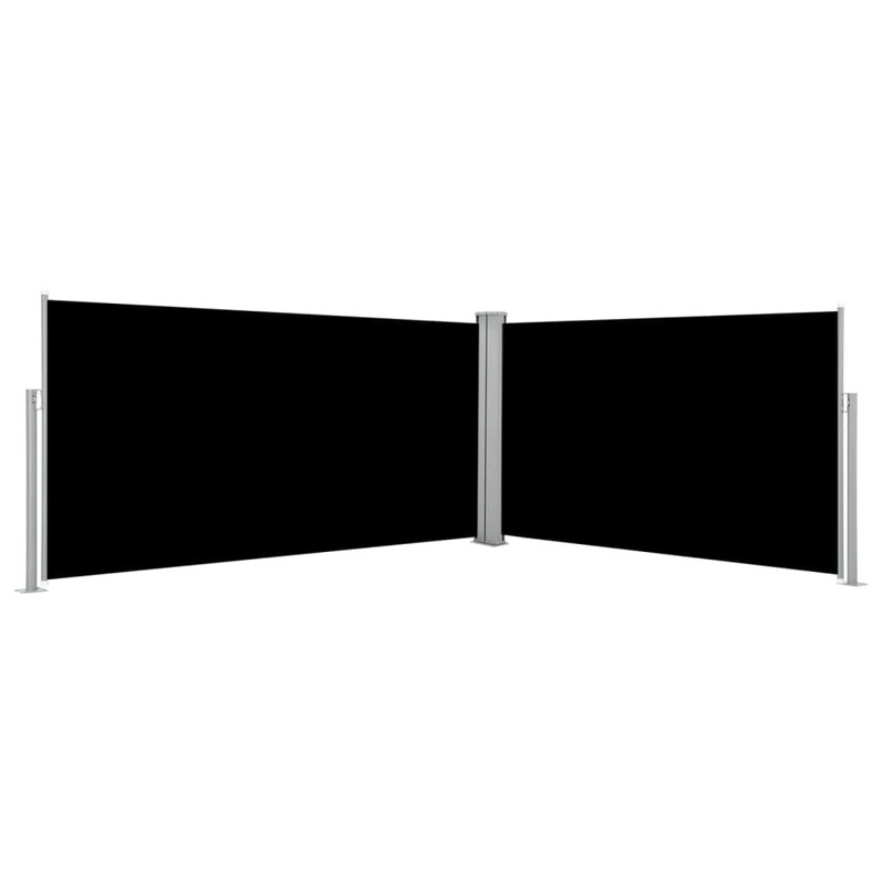 Symple Stuff 6cm W Retractable Side Awning, 1.6m H x 6m W x 1.6m D, Black