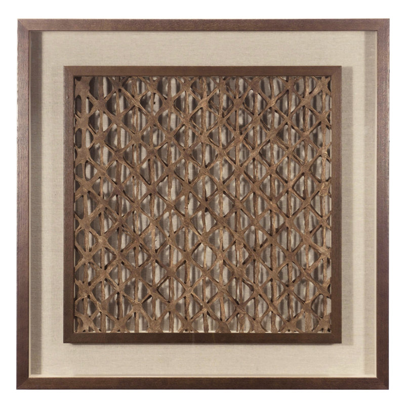 Handmade Textured Paper Shadow Box Wall Decor