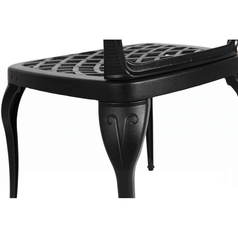 Ensemble de meubles de patio en aluminium moulé antirouille de qualité supérieure pour profiter de l'extérieur, Noir