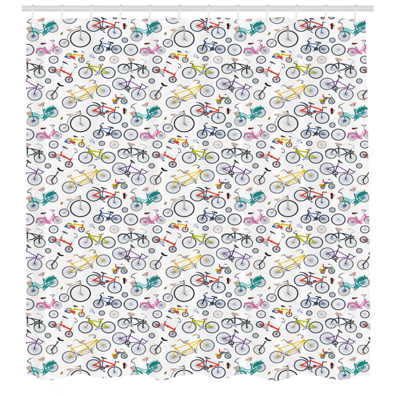 Shower Curtain with Hooks Included, 70" H x 69" W