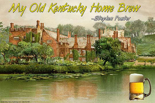 Impression de publicité « my old kentucky home brew », H 44 po x l 66 po x P 1,5 po