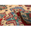 Tapis intérieur en laine crème/rouge 7 pi 10 po x 9 pi 8 po noué la 2010s one-of-kind à la main-gazni Cremona