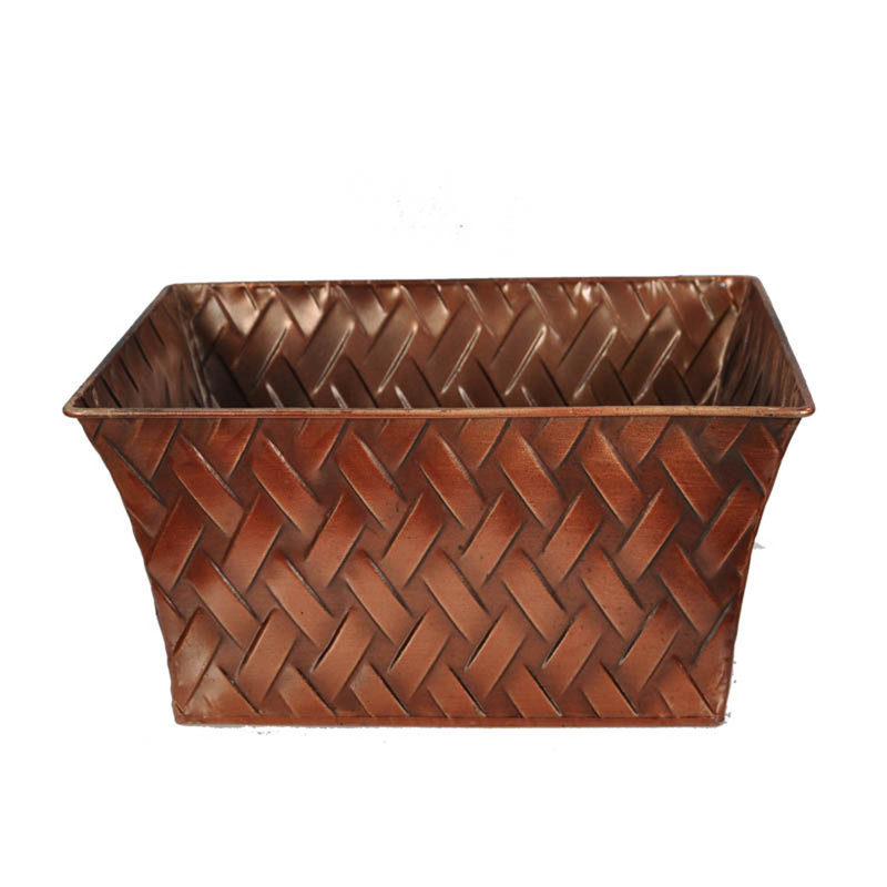 Boîte à fleurs en métal Shanahan, Métal cuivre, H 6 po x l 8 po x P 5 po