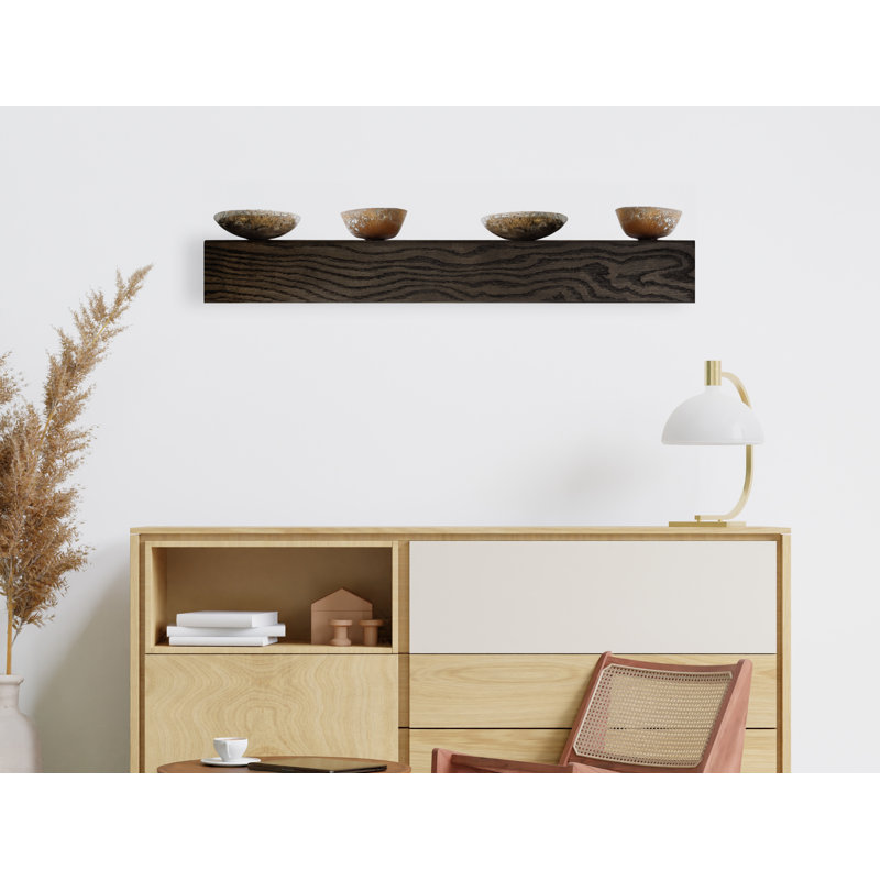 Tablette décorative Burdgick, Ébène, H 5 po x l 26 po x P 6 po
