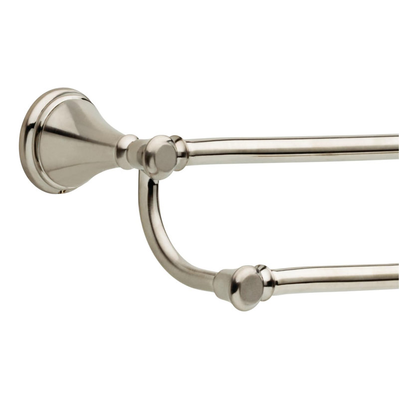 Double Towel Bar In Stainless Steel - 24-Inch Bathroom Hardware With Durable Zinc Construction, Easy Installation