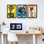 "Basquiat", art mural, impression sur toile, 3 panneaux