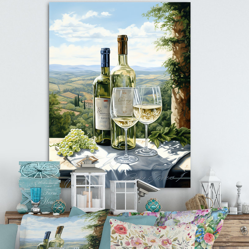 "Vineyard Charm", impression sur toile encadrée, Toile tendue, H 20 po x l 12 po x P 1 po