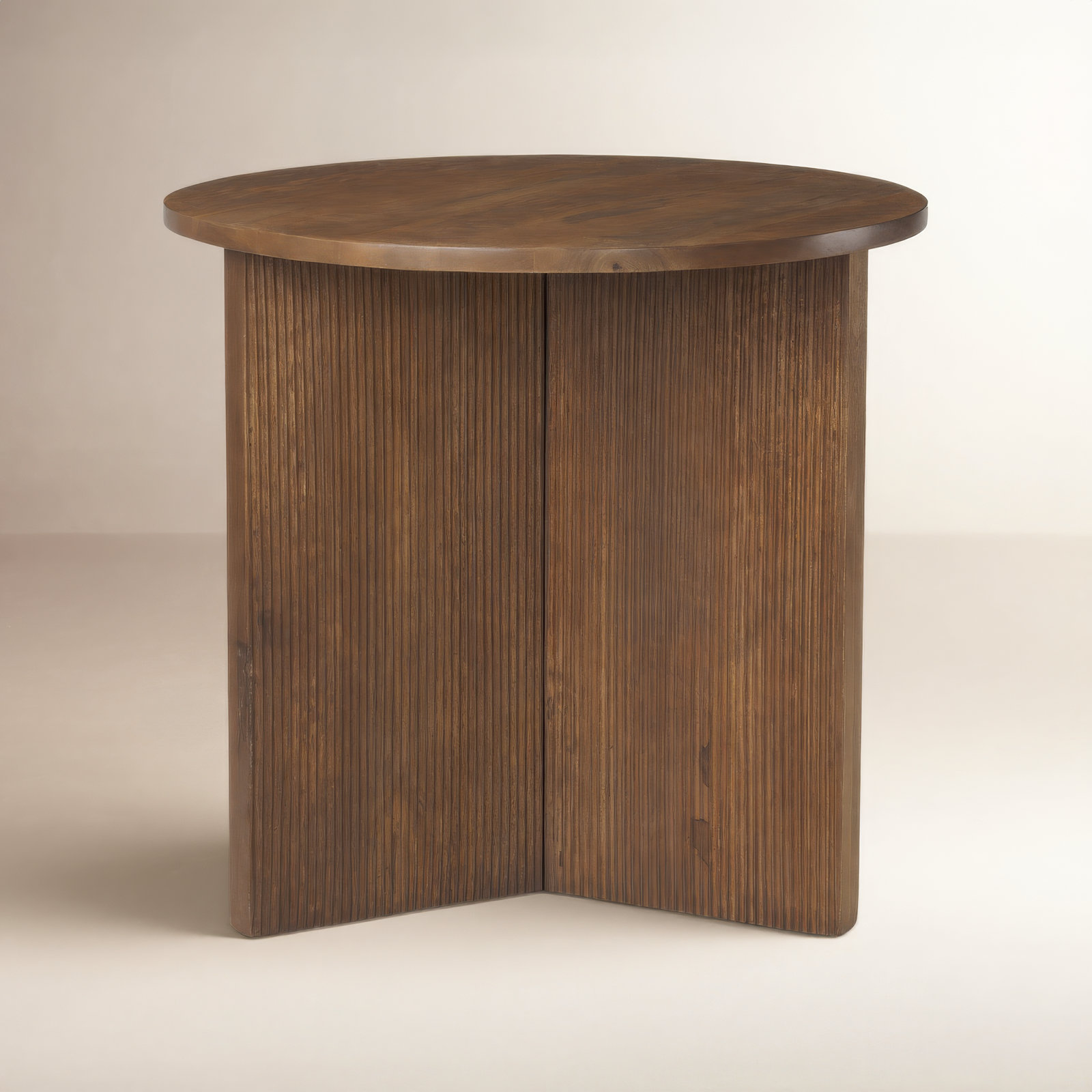 Estelle 32" Solid Wood Bistro Table, Medium Brown, Medium Brown