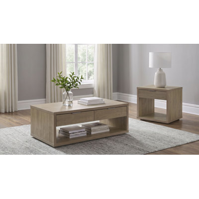 Ensemble de tables basses et de tables de bout avec rangement Latte 2 pièces Retta