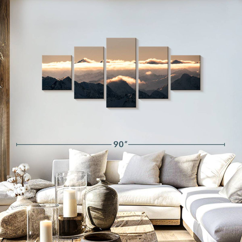 Cloudy Mountains, 30" H x 68" W